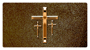 DSC700 517 CP SH BR Copper 3 Crosses Shimmer Brown Background